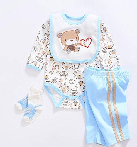 Reborn Baby Doll Clothes Boy - 5pcs for 17-18 Inch Reborn Doll, Blue Outfit Set