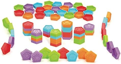 Stakz, Match-Stack-Win! Tile-Laying Family Strategy Game by University Games for 2 to 4 Players