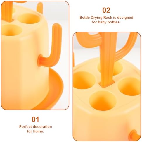 Generic Cactus-Shaped Baby Bottle Drying Rack - a Multi-Functional Storage Rack with Detachable Hooks for Convenient