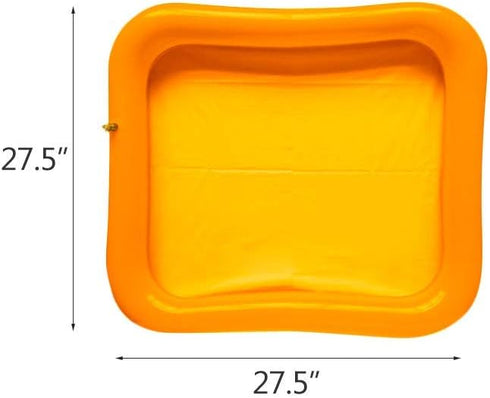 Topwon Inflatable Sand Tray - Portable Sand Box with Sand Molds - Random Color, 27.5x27.5