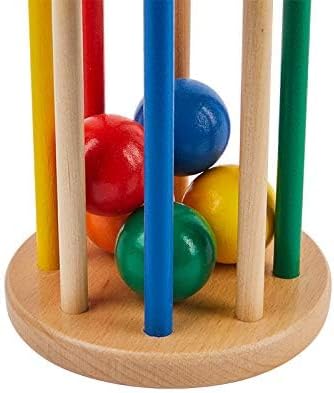 Tiger Montessori 6-12 Spinning Drum Toy Play Kit for Months Infant,Wooden Spinning Rainbow Baby Toys, Learning