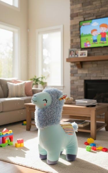 Sibupue 10in Llama Stuffed Animals Soft Plush Cute Alpaca Doll for Boys Girls (caibei yantuo lanse)