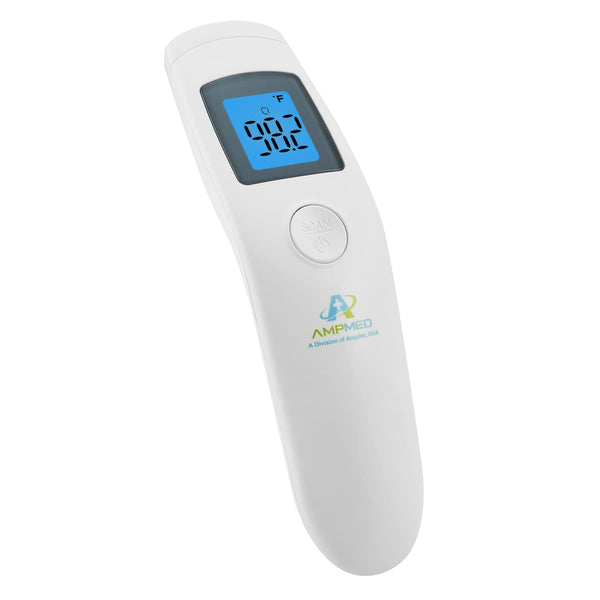 Amplim Non-Contact Forehead Thermometer - Touchless Digital Fever Thermometer for Kids and Adults