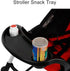 Black Universal Stroller Snack Tray with Cup Holder - Convenient Organizer