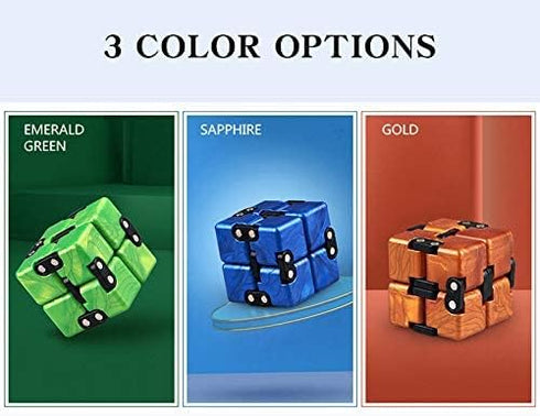 QIYI Little Golden Elephant Upgraded Infinity Cube Fidget Toy, Cool Mini Gadget for Stress Relief, Sapphire