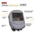 Manito Melange Infant Car Seat Weather Shield Universal-Fit, Clear Window, Windproof, Water-Repellent, Premium Baby Car