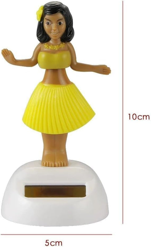 2Pcs Purple Solar Powered Dancing Hula Girl, Dashboard Decorations for Auto Interior Home Decor