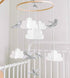 Baby Crib Mobile (Birds and Clouds) - Nursery Decor Ceiling Mobile for Boys & Girls - Grey & White Crib Accessories