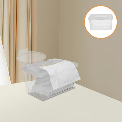 2 Pack 7.67 4.92 4.33 Inches SUPVOX Baby Wipes Dispenser Reusable Wipe Container with Sealed Lid for Moisture Retention