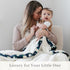 40"x30" SARANONI Receiving Blankets for Babies | Ultra-Soft Lush and Boutique Quality Baby Blanket | Satin Border Rose