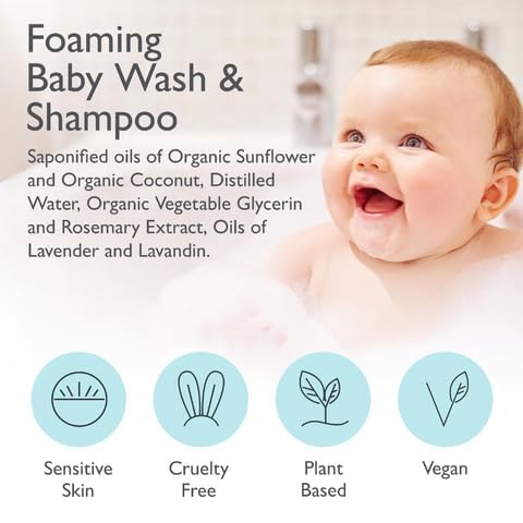 2oz SoCal Suds & Company Organic Foaming Baby Wash & Shampoo - Fragrance Free