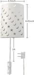 AizzKry 6FT E26 Bulb) Plug In Wall Sconce Stars and Moons Kids Wall Lamp, Nursery Baby Room Wall Light with Plug
