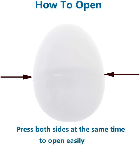 30pcs 2-3/8" Blank White Plastic DIY Easter Eggs