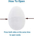 30pcs 2-3/8" Blank White Plastic DIY Easter Eggs