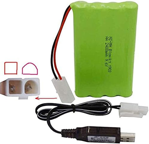 Blomiky 1 Pack 9.6V 2000mAH NiMH Rechargeable AA Battery Packs with Tamiya Connector for RC Car Truck Tank
