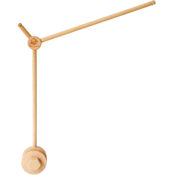 Wooden Baby Crib Mobile Arm, Beech Wood, Adjustable Mounting Bracket, Rotatable