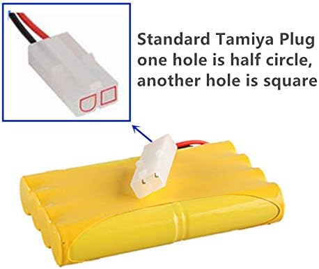 9.6V 700mAh Ni-Cd AA Battery Pack, Rechargeable with Standard Tamiya Connector for Remote Control Toys