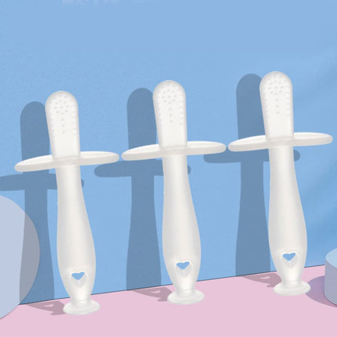 EXCEART 5Pcs Silicone Baby Teething Stick Clear Toddler Teethers Baby Chew Stick for Healthy Molar Growth
