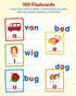 Coogam CVC Sight Words Flashcards, Short Vowel Spelling Game, Montessori Educational Writing Reading Toy Gift