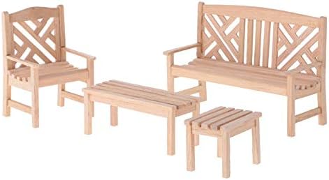 1:12 4 Set, 1 1 1 1 EatingBiting Dollhouse Accessories Furniture Dollhouse Miniature Furniture Wooden Garden Unpainted