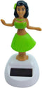 Green Solar Powered Dancing Hula Girl Dashboard Decorations, Swinging Bobbleheads Toy Collection