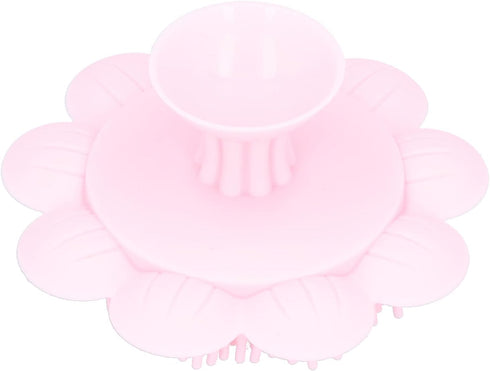 FASJ Baby Head Scrubber, Baby Shampoo Brush Soft Silicone Exfoliator Brush with Ergonomic Handle for Bath(pink)