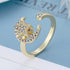 COLORFUL BLING Fidget Sunflower Evil Eye Daisy Spinner Stackable Rings Bee Butterfly Adjustable Open Rotatable CZ Cubic