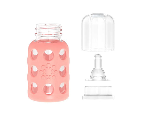 4 oz Pack 4 2- 1- 1- Lifefactory Glass Baby Bottle BPA Free | Protective Silicone Sleeve | of | Lavender, Mint