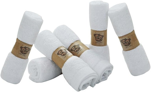 6 Pack Organic Baby Washcloths, Ultra Soft Premium Baby Bath Towels, Newborn Essentials Face Cloths, Perfect (Color
