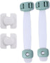 4 Pack Child Safety Strap Locks for Cabinets, Drawers, Toilet, Fridge, Adhesive Toddler Safety Lock for Kitchen