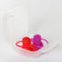 ChooMee SoftSip Food Pouch Tops | Red Purple + White Travel Case | Prevent Spills and Protect Child's Mouth
