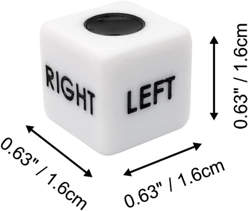 Ahoper 12 16mm Right Left Center Dice Only Dices Prime Dice Game six sided Standard Size, Easy to Grip