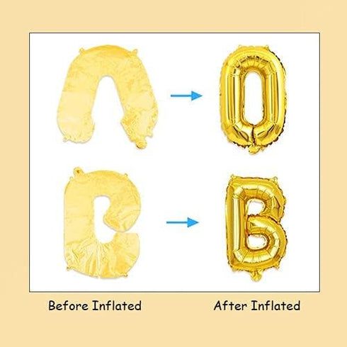 JOYMEMO Twins Baby Shower Decorations Set, Gold Theme, Double Trouble Banner, OH BABIES Balloons