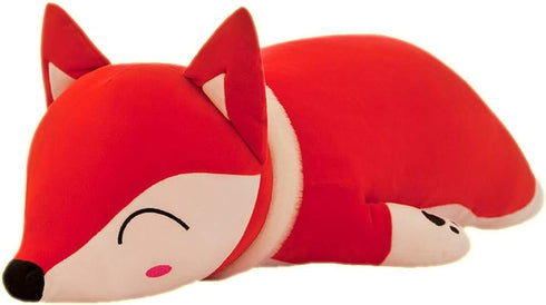 Stuffed Fox Animal Plush Toy, 20 Inches Red Large Soft Cuddly Pillow Cushion for Kids Room Decor