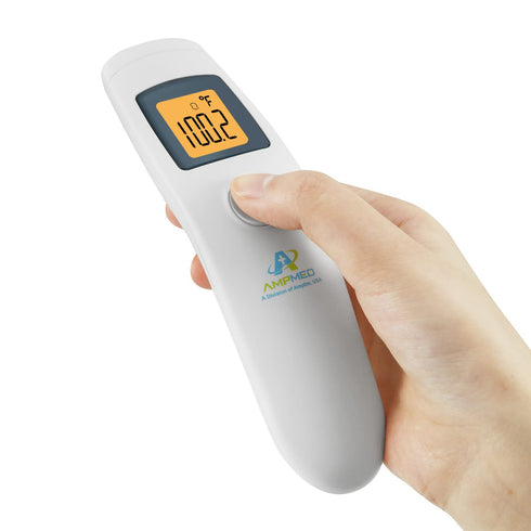 Amplim Non-Contact Forehead Thermometer - Touchless Digital Fever Thermometer for Kids and Adults