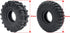 RCLIONS 4PCS Rubber Micro 1" RC Wheel Tires 62mm for 1/24th Axial SCX24 Deadbolt, C10, JLU CRC, Bronco RC Crawler