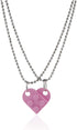 Caiyao Multicolor Heart Peach Puzzle Couple Necklace Bricks Puzzle Assembled Pendant Necklace Love