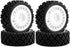 4Pcs Rubber Tire Plastic Wheel Tyre - Upgrades Parts Accessories for Tamiya XV-01 XV01 TA06 TT-01 TT-02 PTG-2 RC Rally