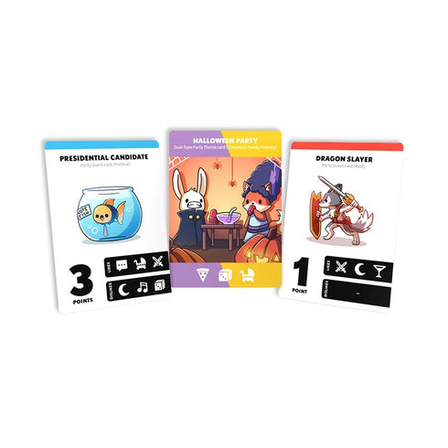 Wrong Party Base Game - Delightfully quirky card game for tweens, teens, & adults - Draft style deck-building game - 2-5 players ages 12+ for game night