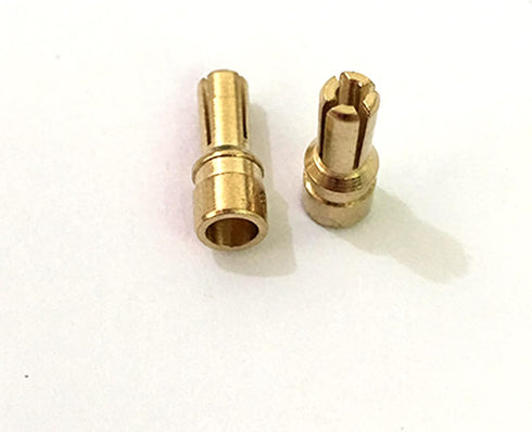 skrnrhrery (2.0mm) 10 Banana Bullet Connector Male Female Plug, Compatible with RC Car Boat Drone Battery ESC Motor