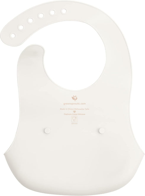 green sprouts Unisex Baby Scoop Silicone Bib, Light Spice