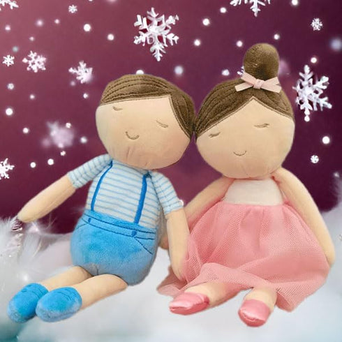 13.7" FLUFFYFUN Baby Doll Soft Ballerina Doll Plush (Girl)