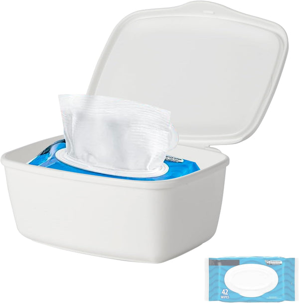 Eiszhjk Wipes Dispenser Compatible with Cottonelle Flushable, Refillable Wet Wipes Container, Wipe Holder