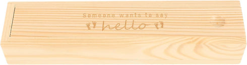 Garneck Pregnancy Test Keepsake Box with Lid Wooden Female Organizer for Pregnancy