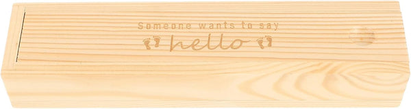 PRETYZOOM Pregnancy Test Keepsake Box Wooden Keepsake Case for Newborn Announcement Elegant