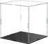 Clear Self-Assembly Acrylic Display Case Transparent Dust Proof Protection Showcase for Figurine Toys (8 x 8 x 8 Inch)