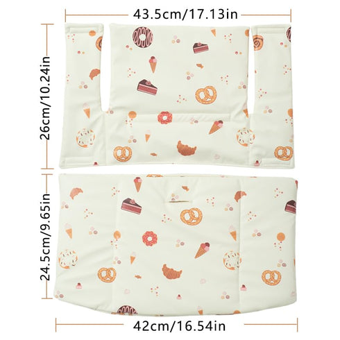 Set Baby Cushion Soft and Comfort High Chair Cushion for Infant, Toddler High Chair Accessories Easy to Clean