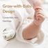 Coperta 100% Newborn Swaddle Sack, IHDI Certified, Calms Startle Reflex, Cotton Wearable Blanket, Newborn Essentials