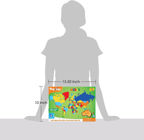 Imagimake Mapology World Map Puzzle | Educational Toys for Kids Ages 4-8 | Gifts for 6 Year Old Boys & Girls