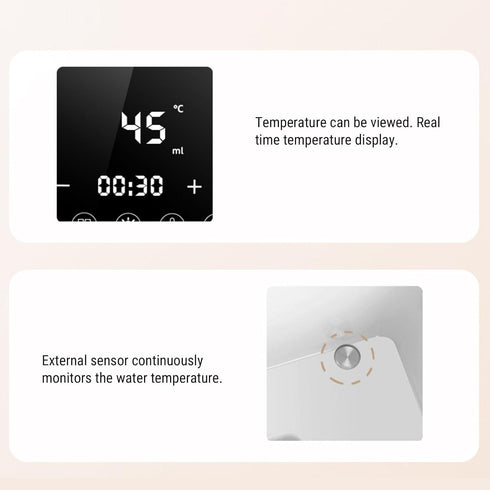Luocute 200W 9 1 110V) Double Bottle Warmer, in Multifunctional Smart Fast Heating Baby Bottle Warmer with LED Display